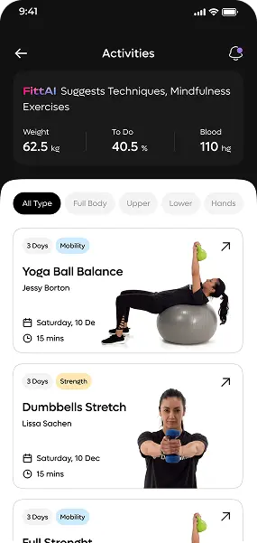 fitness app development solutions