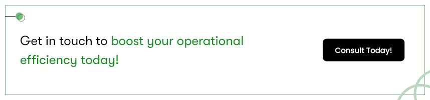 The text reads ' get in touch to boost your operational efficiency today'. Clicking on this will take you to the contact us page.