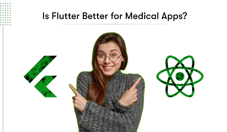 This is a decorative image that asks the question: Is Flutter Better for Medical Apps?