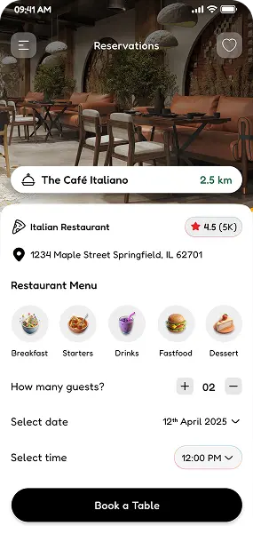 mobile app development for restaurants