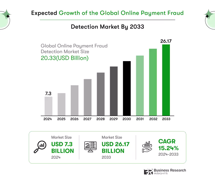 expected growth of the global online payment fraud detection market by 2033