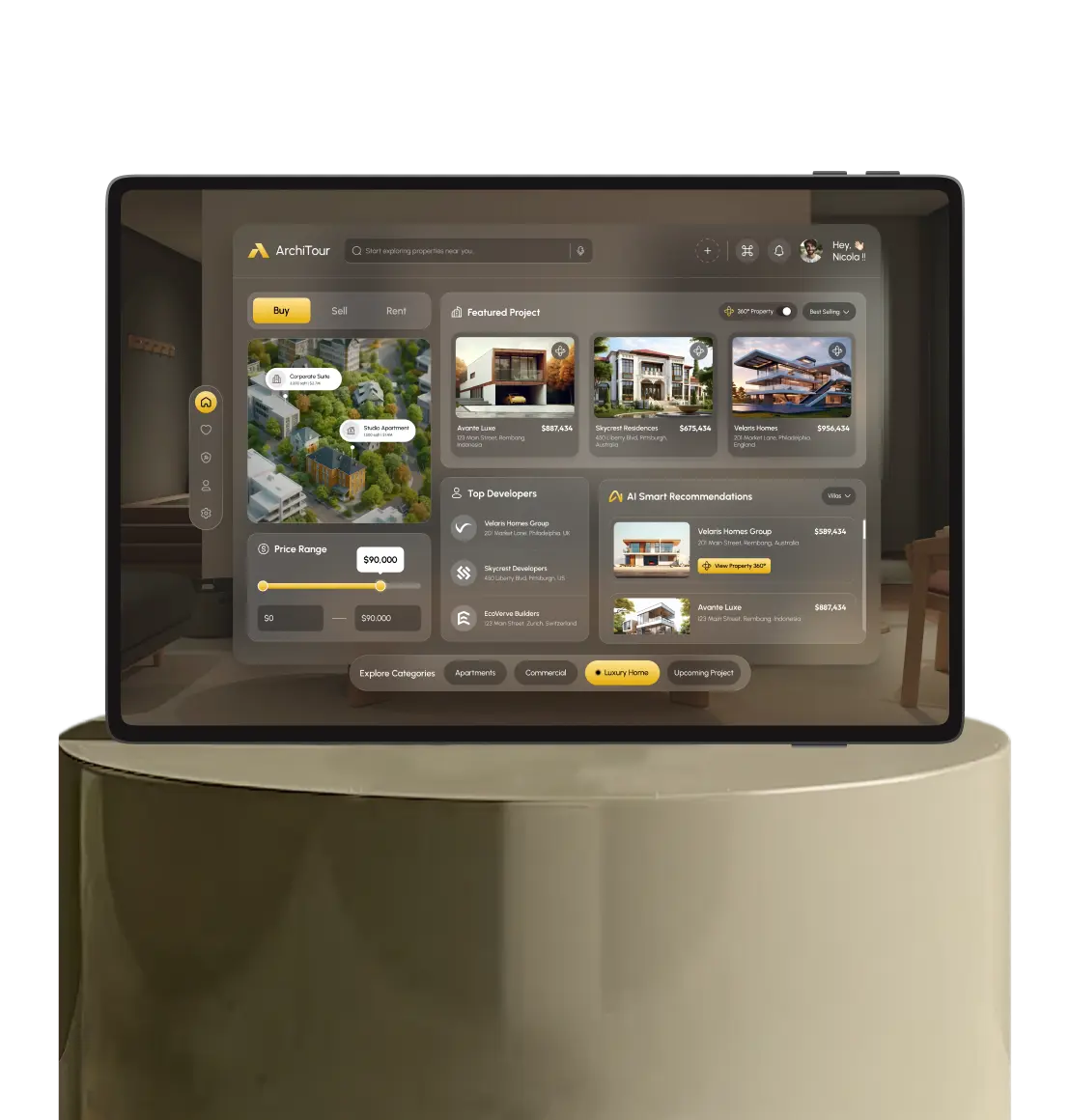 case study for vision pro real estate app solution