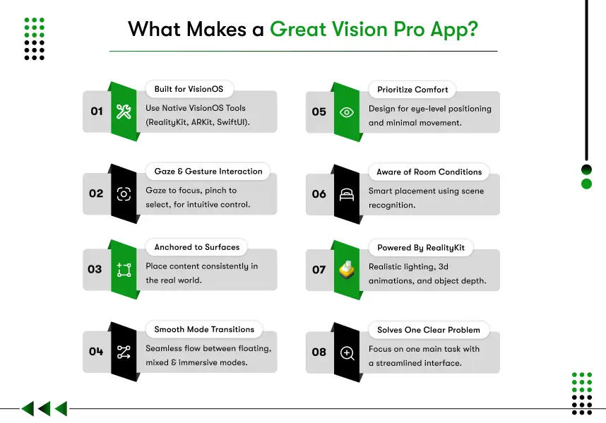 what makes a great vision pro app