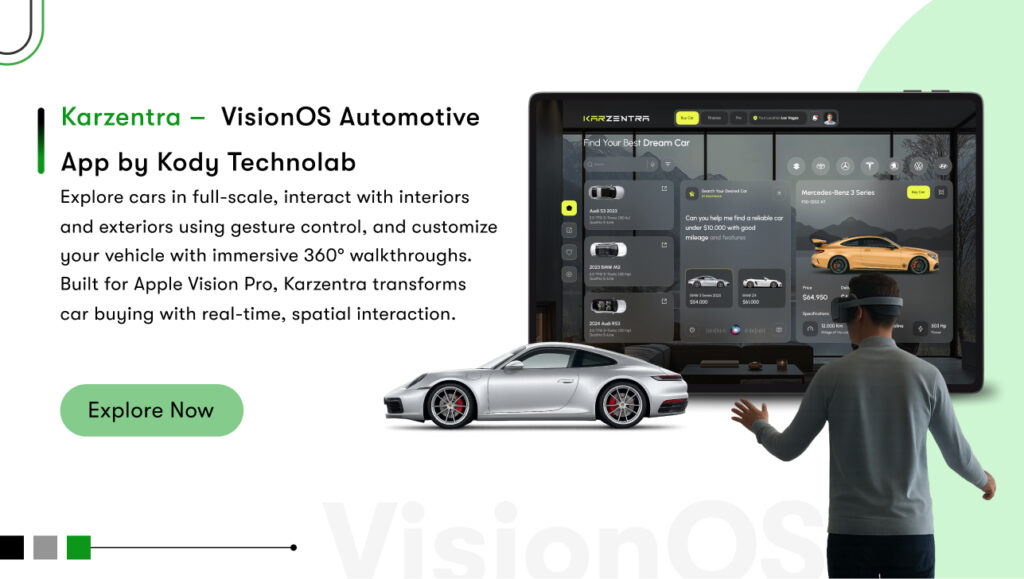 vision pro automotive app solution karzentra