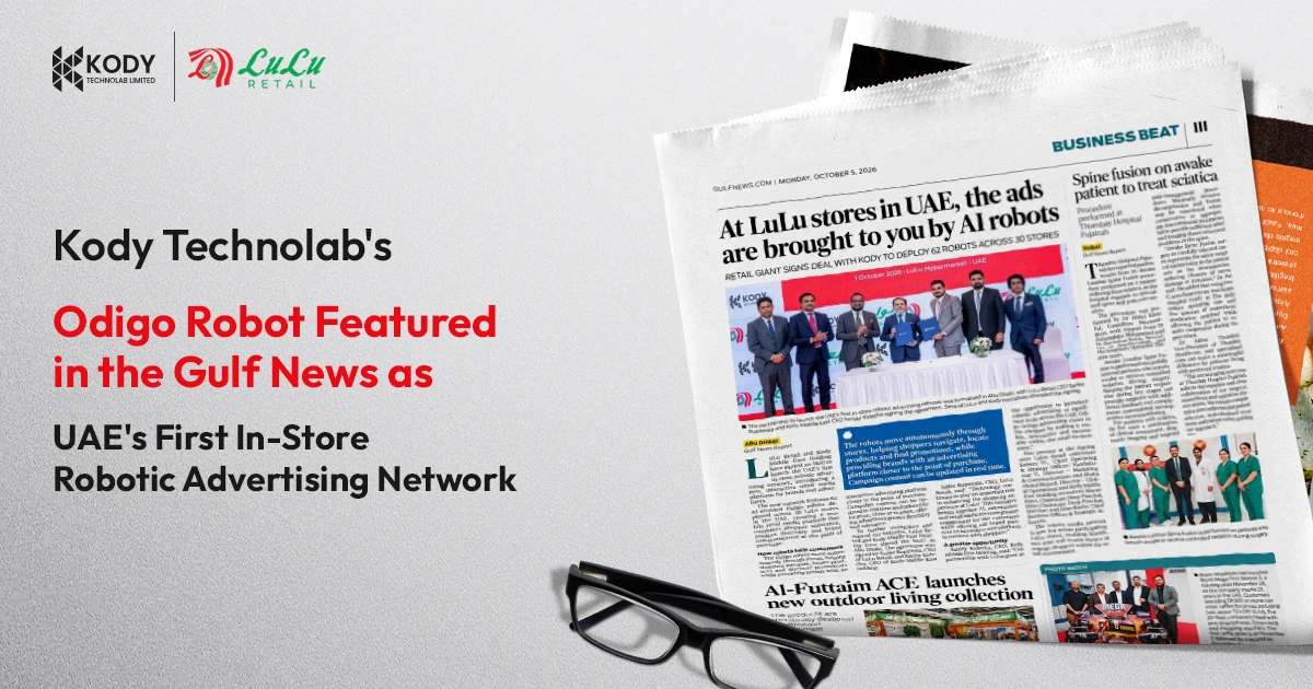 Gulf News features odigo robot uae